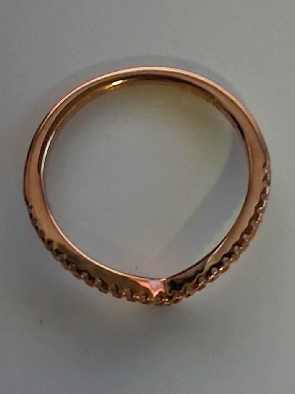 Pandora 186316CZ-58 Sparkling Wishbone Ring  – Size 8.5